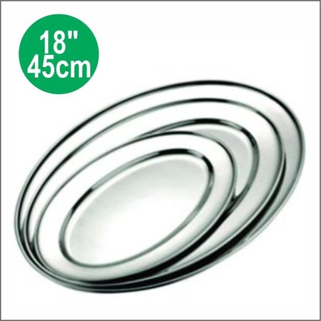 STAR DIST 18 in. Stainless Steel Oval Tray 2364